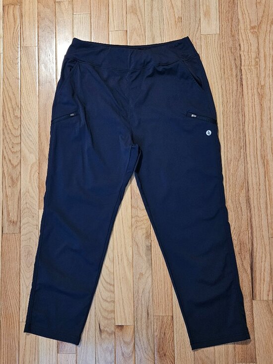 SANTINY Pants - SANTINY Women's Pants 3 Zipper Pockets 7/8 Stretch High Waisted Size L
